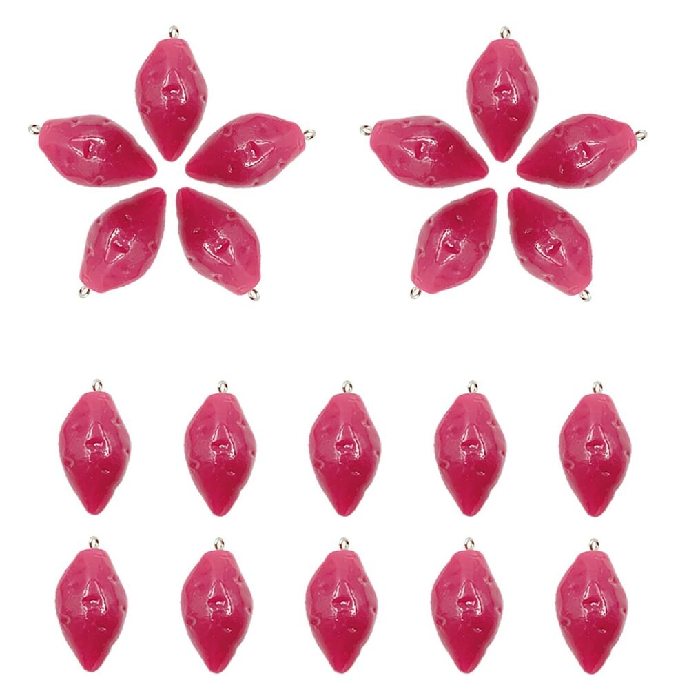 6981 20Pcs Sweet Potato Charms 3D Resin Fruit Vegetable Charms Pendants